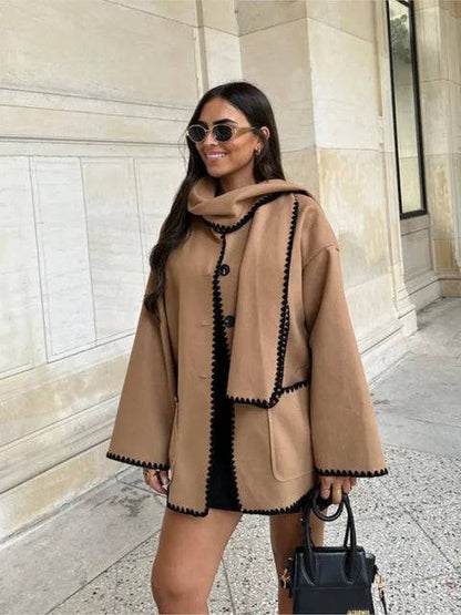 Plush Coat with scarf - Di Supremo
