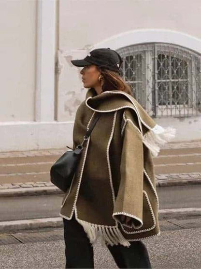 Plush Coat with scarf - Di Supremo