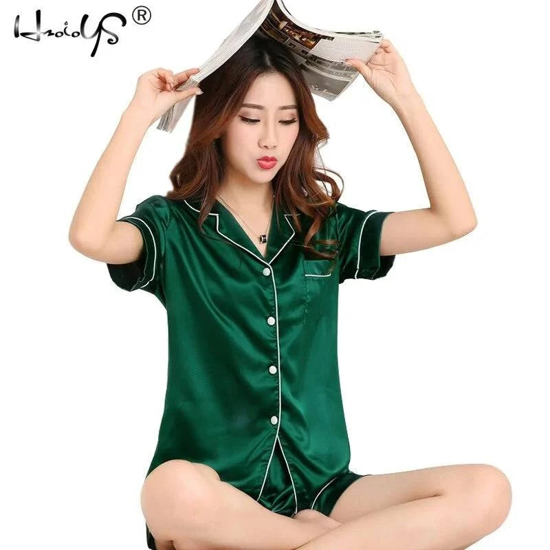 Women Silk Satin Pajamas - Di Supremo