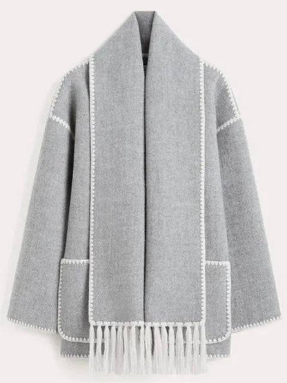Plush Coat with scarf - Di Supremo