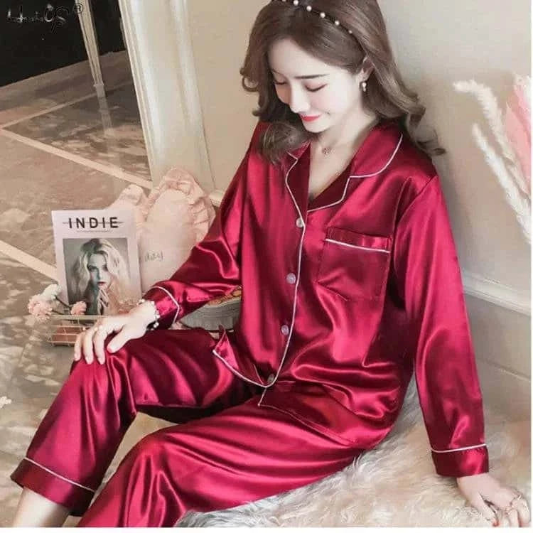 Women Silk Satin Pajamas - Di Supremo