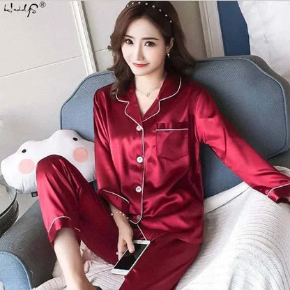 Women Silk Satin Pajamas - Di Supremo