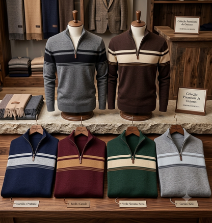 1/4 zip polo sweater