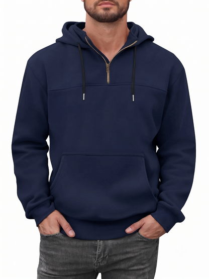 Caracilia Men's Half-Zip Fleece Hoodie