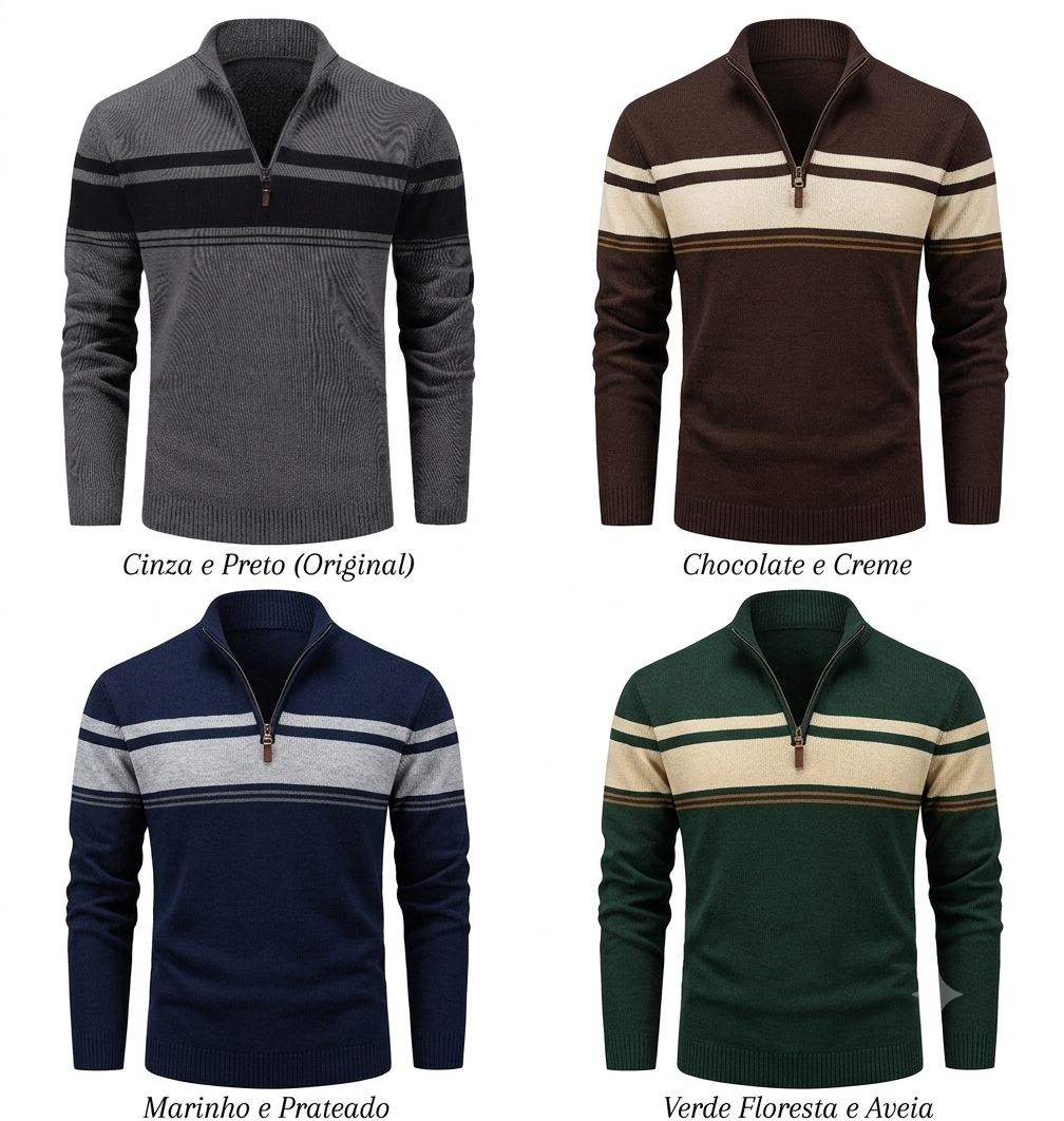 1/4 zip polo sweater