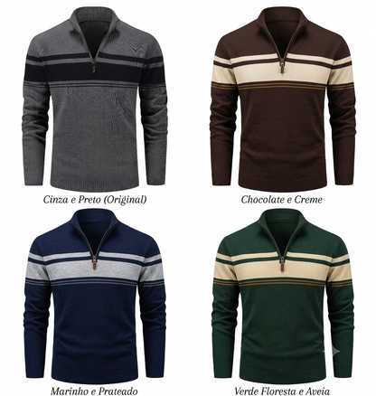 1/4 zip polo sweater