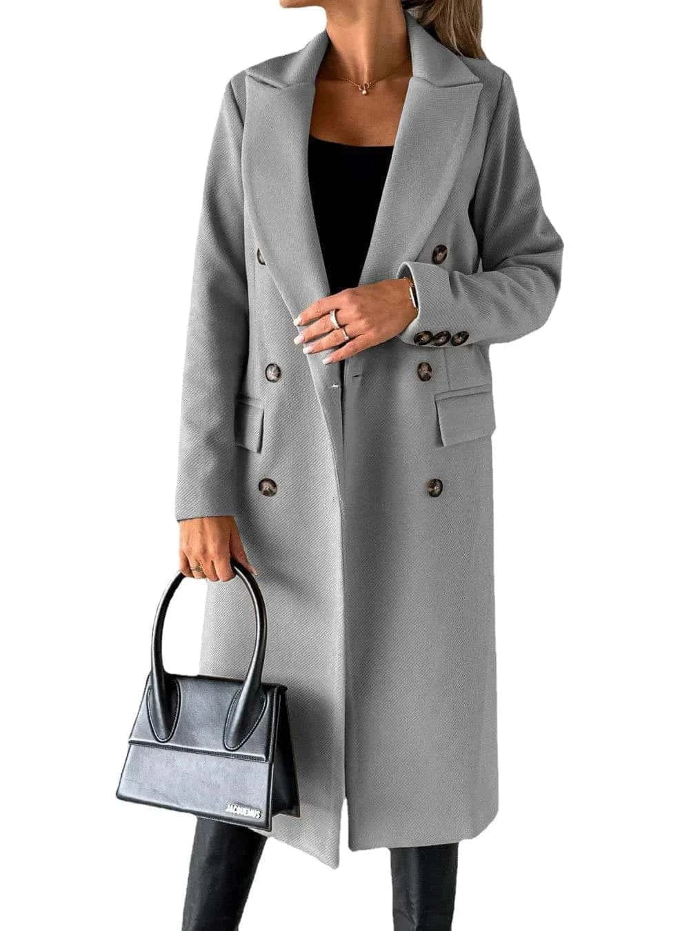 double-breasted long coat - di supremo