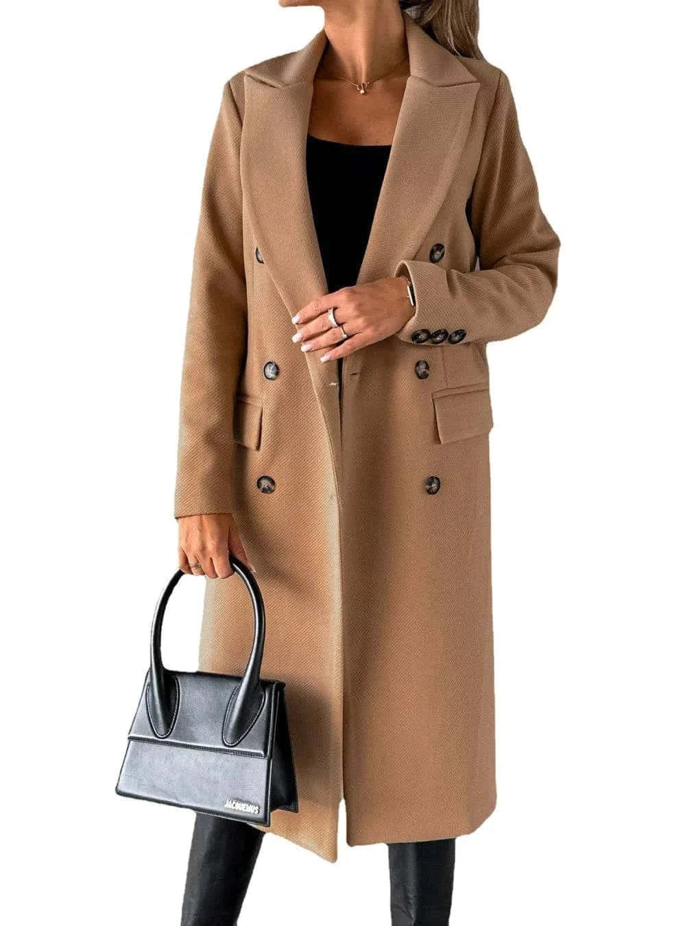 double-breasted long coat - di supremo
