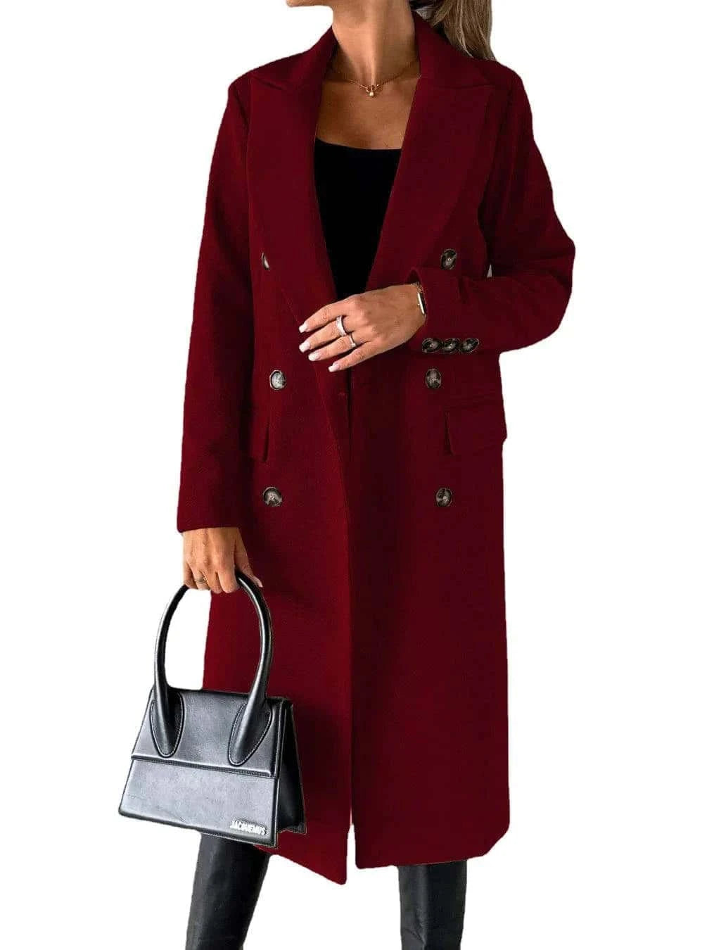 double-breasted long coat - di supremo