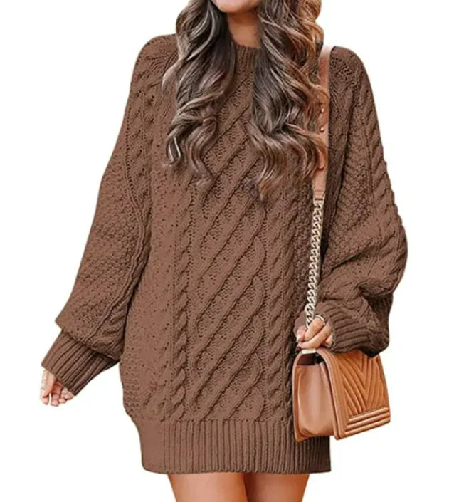 knitted round neck sweater