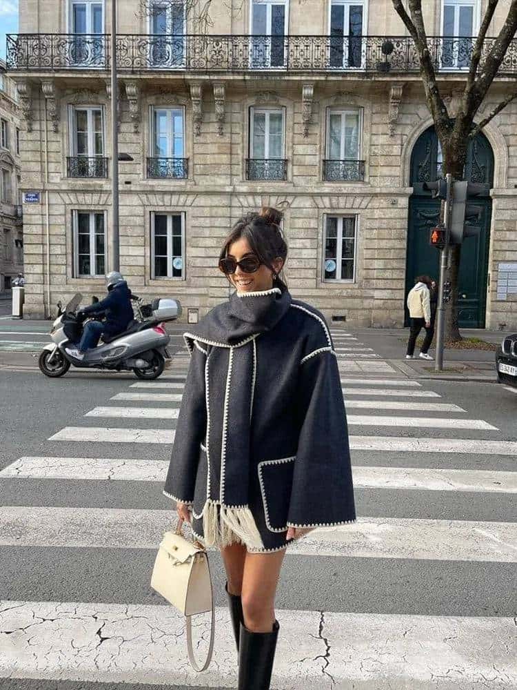 Plush Coat with scarf - Di Supremo