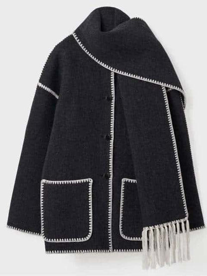 Plush Coat with scarf - Di Supremo