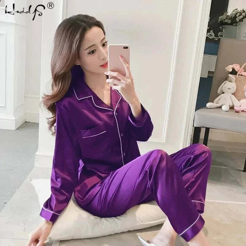 Women Silk Satin Pajamas - Di Supremo