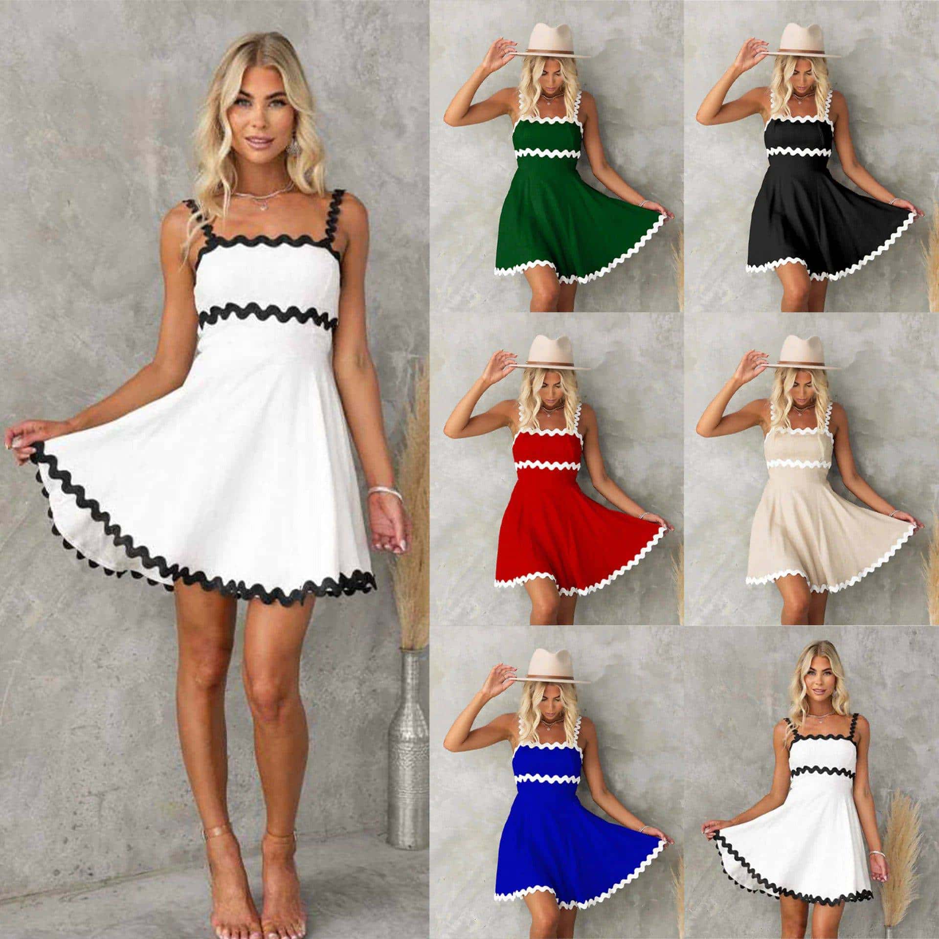 Women's Short Suspender Dress - Di Supremo