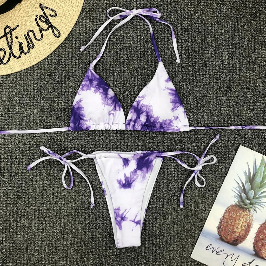 women's tie-dye micro bikini set - di supremo