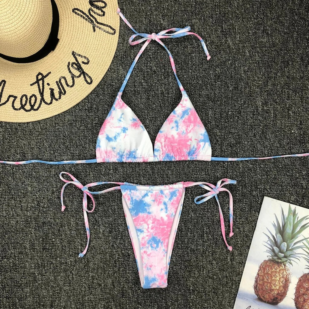 women's tie-dye micro bikini set - di supremo