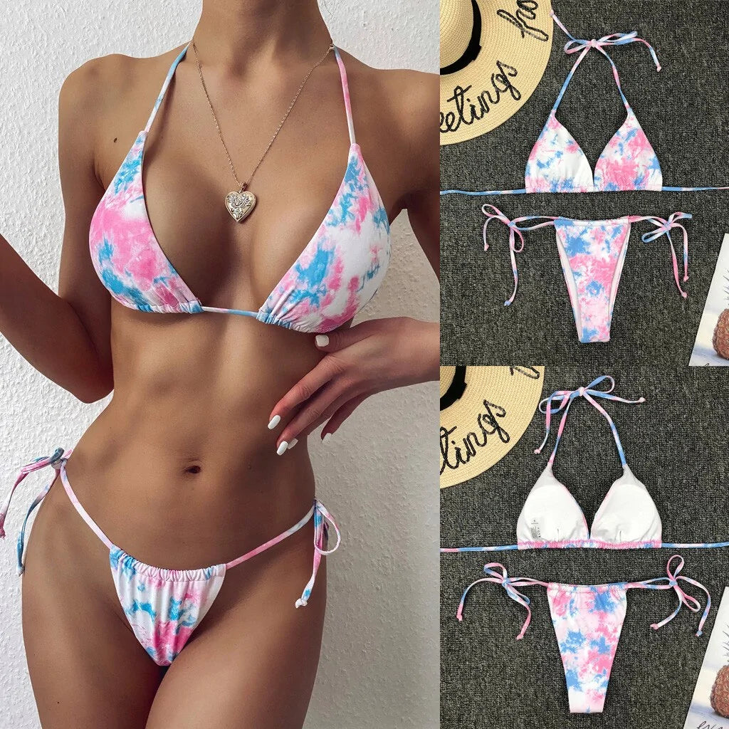 women's tie-dye micro bikini set - di supremo