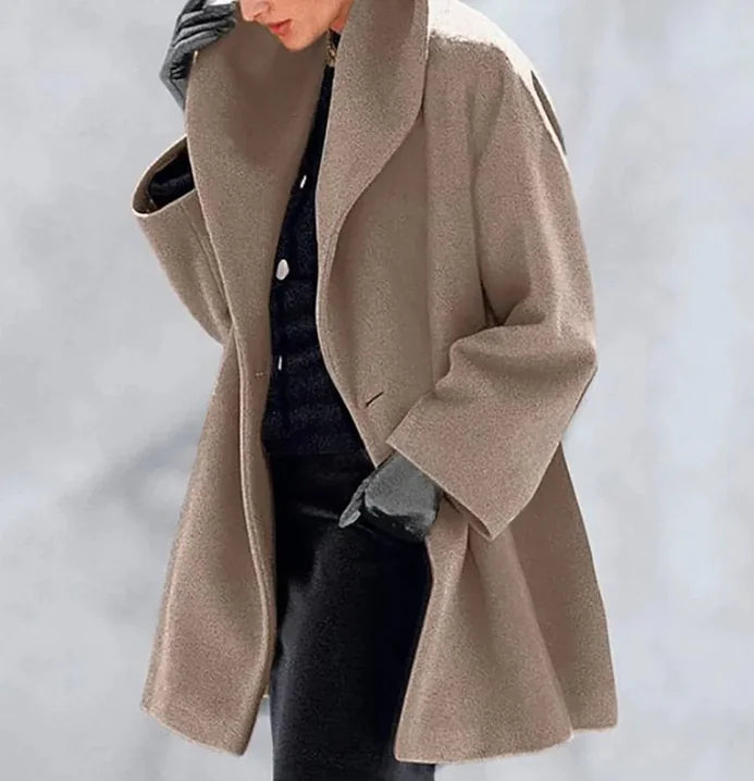 trendy multi-color loose sweater coat - di supremo