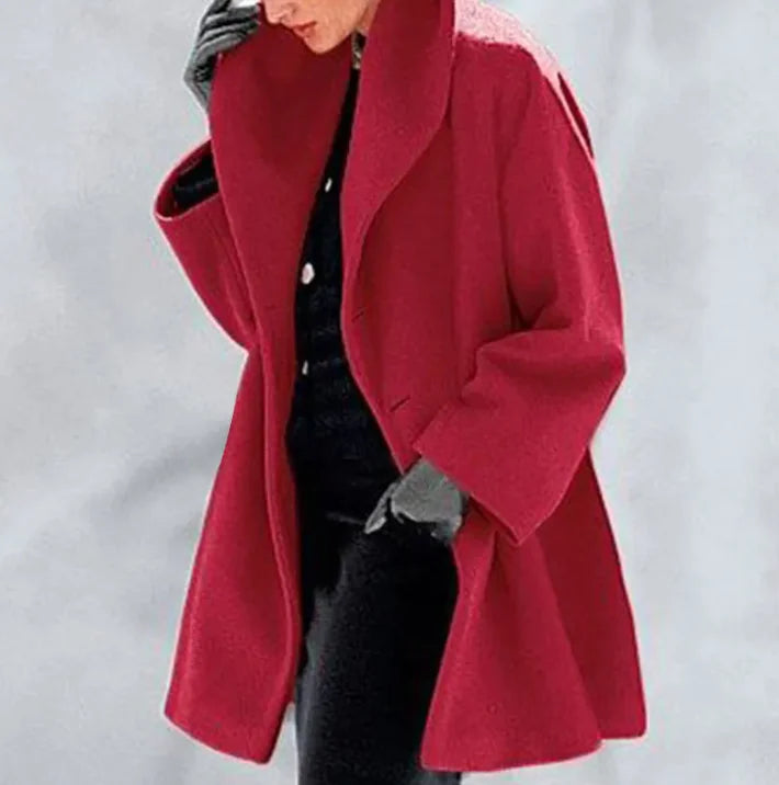 trendy multi-color loose sweater coat - di supremo