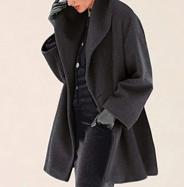 trendy multi-color loose sweater coat - di supremo