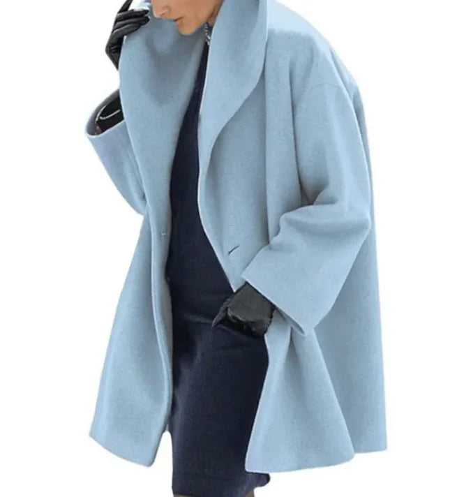 trendy multi-color loose sweater coat - di supremo