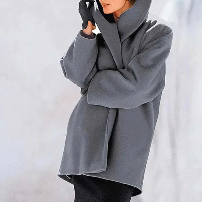 trendy multi-color loose sweater coat - di supremo