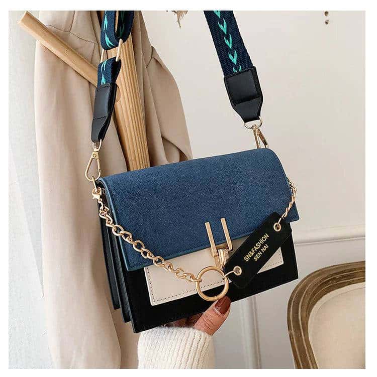 women's sleek frost square shoulder bag - di supremo