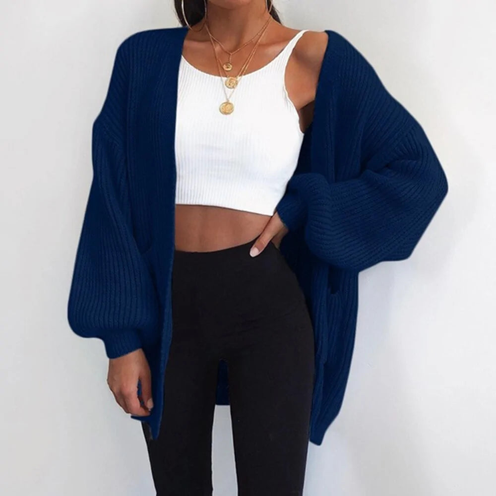 winter coat loose knitted sweater cardigan - di supremo
