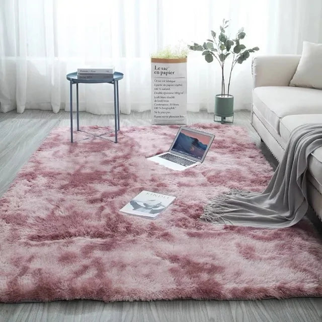 colorful shaggy soft fluffy plush carpet - di supremo