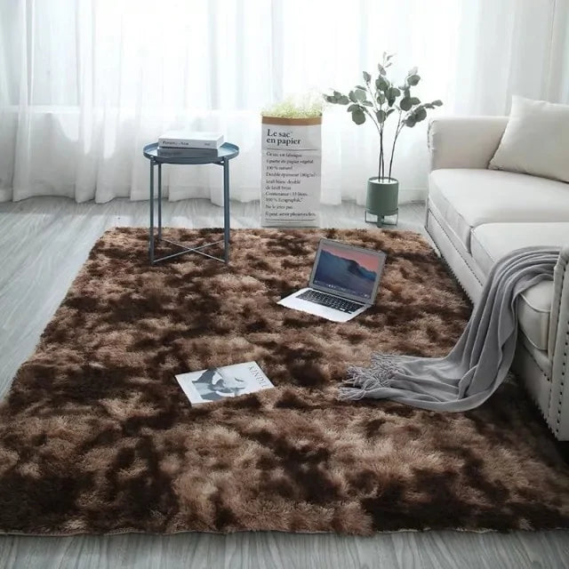 colorful shaggy soft fluffy plush carpet - di supremo