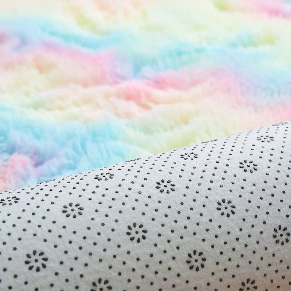 colorful shaggy soft fluffy plush carpet - di supremo