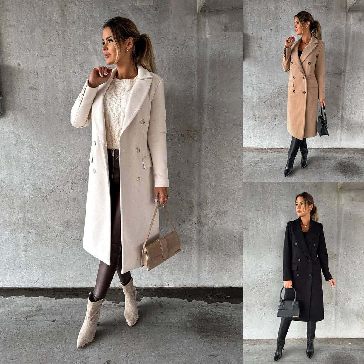 double-breasted long coat - di supremo