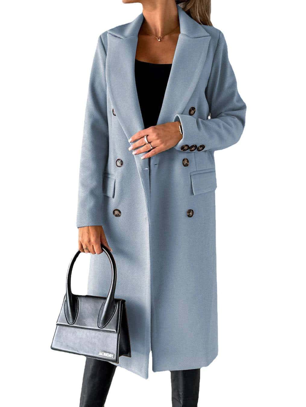 double-breasted long coat - di supremo