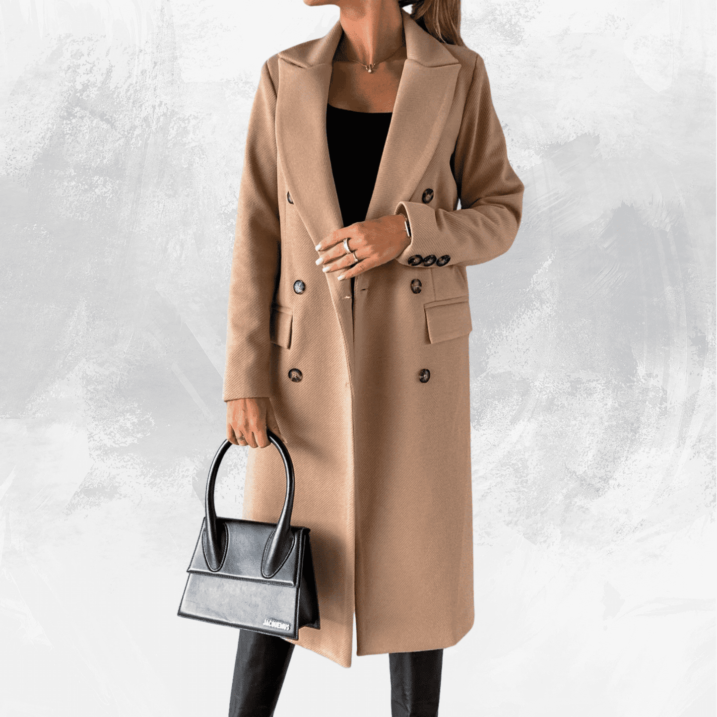 double-breasted long coat - di supremo