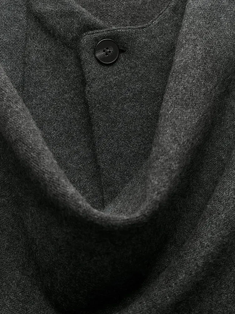 elegant knitted cape coat - di supremo