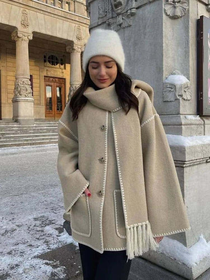 Plush Coat with scarf - Di Supremo