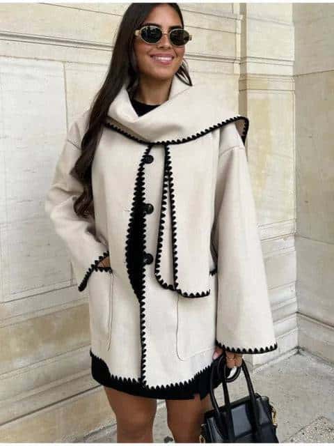 Plush Coat with scarf - Di Supremo