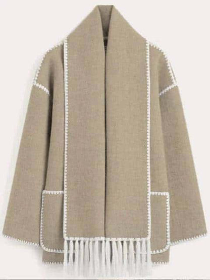 Plush Coat with scarf - Di Supremo