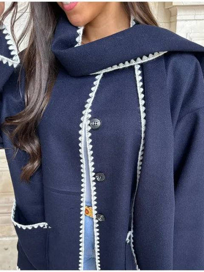 Plush Coat with scarf - Di Supremo