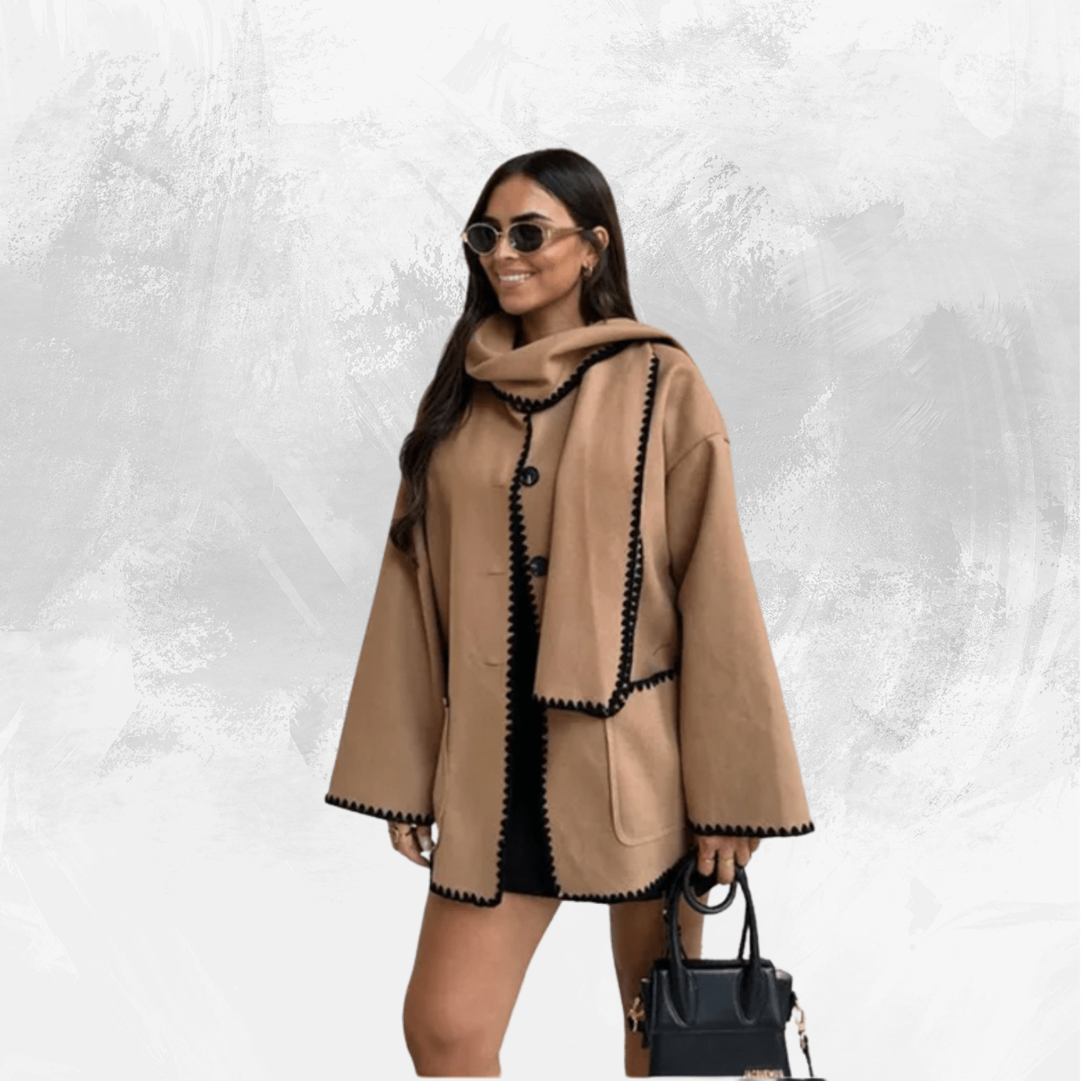 Plush Coat with scarf - Di Supremo