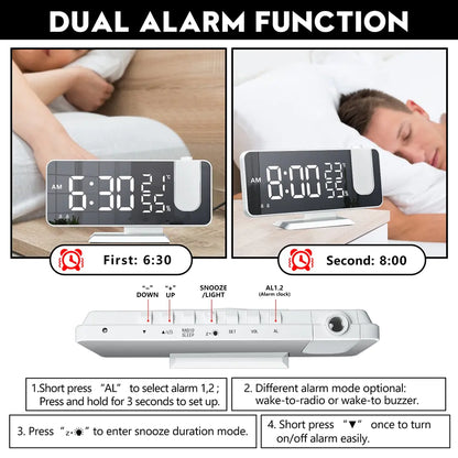 LED Digital Projection Clock - Di Supremo