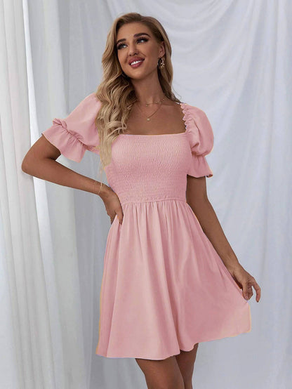 Women's Square Neck A-Line Dress - Di Supremo