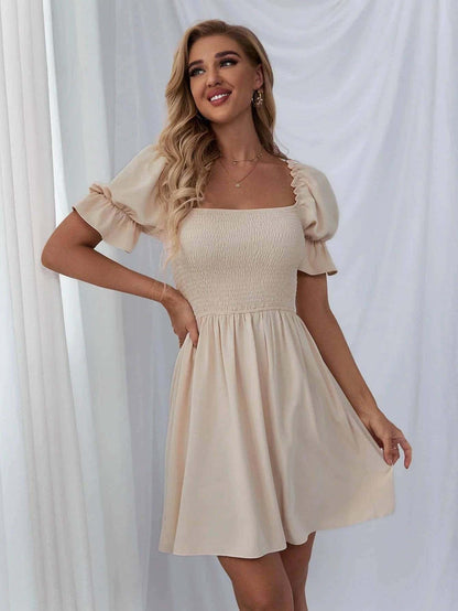 Women's Square Neck A-Line Dress - Di Supremo