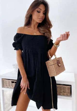 women's square neck a-line dress - di supremo