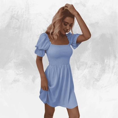 Women's Square Neck A-Line Dress - Di Supremo