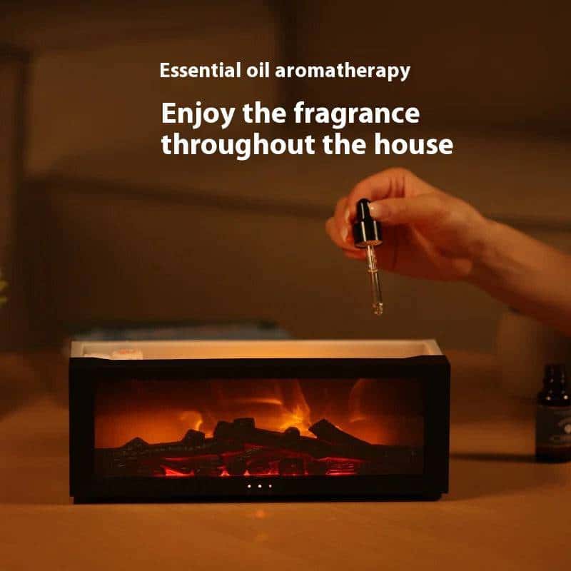 fireplace flame humidifier with remote & aromatherapy - di supremo