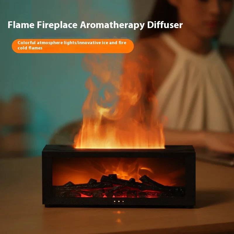 fireplace flame humidifier with remote & aromatherapy - di supremo