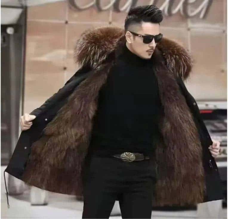 fur coat faux mink velvet medium length fur coat - di supremo