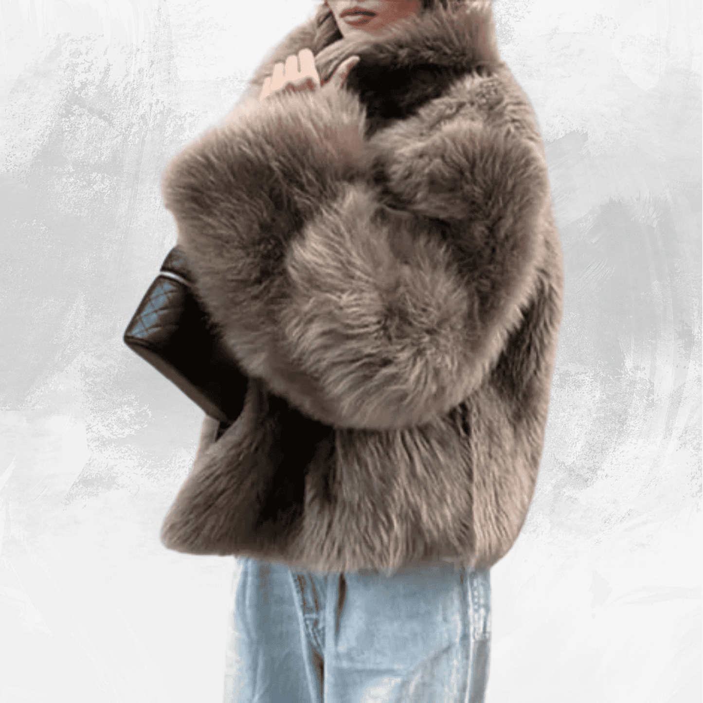 chic plush fur coat - di supremo
