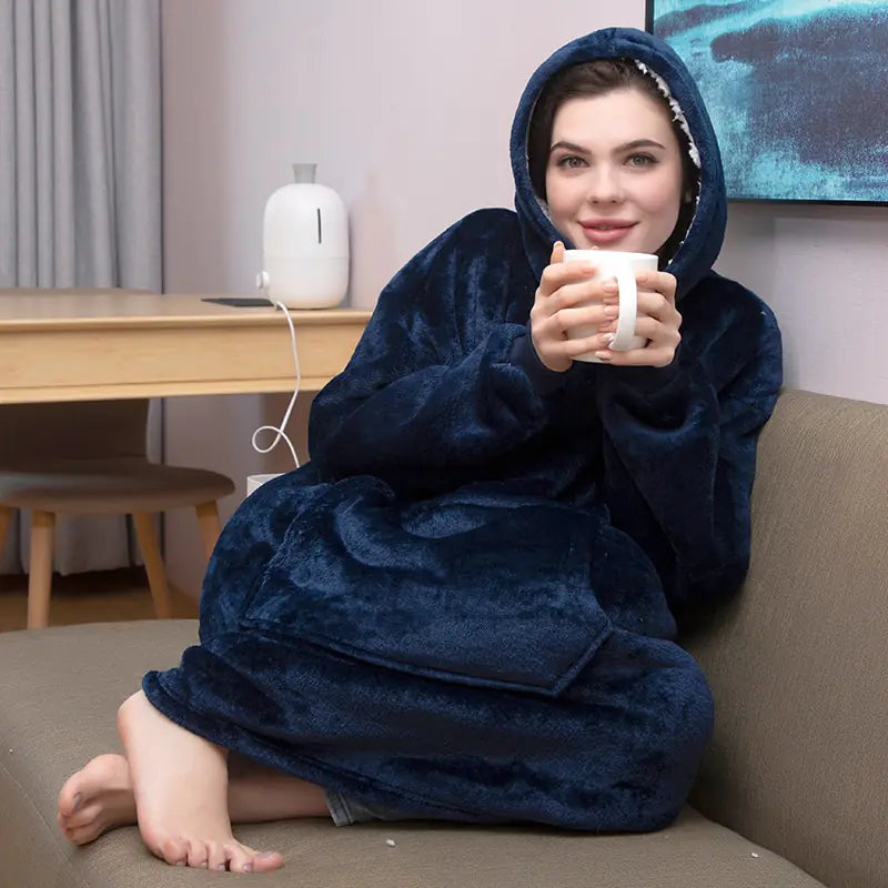 blanket hoodie oversized - di supremo